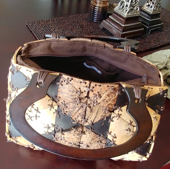 Bags Artistic Teak Wood Handbag Poshmark